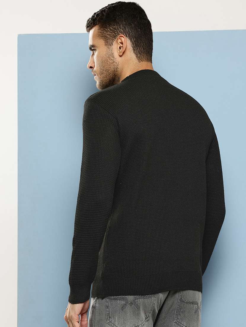 men self design long sleeve regular fit pullover - 22086603 - Standard Image - 2