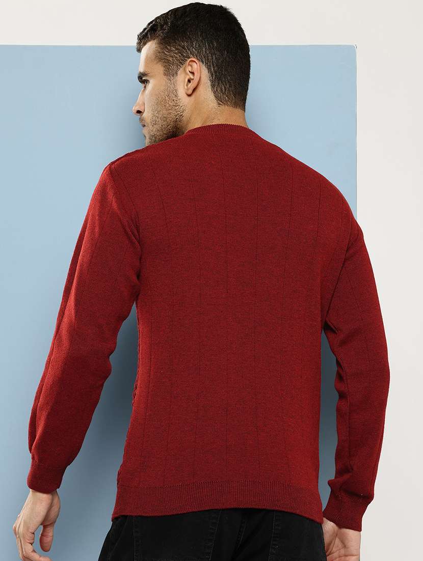 men self design long sleeve regular fit pullover - 22086610 - Standard Image - 2