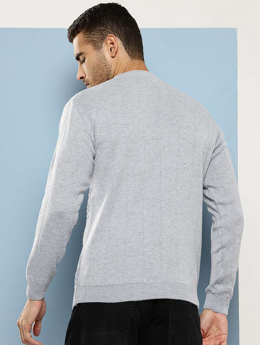 men self design long sleeve regular fit pullover - 22086611 - Standard Image - 2