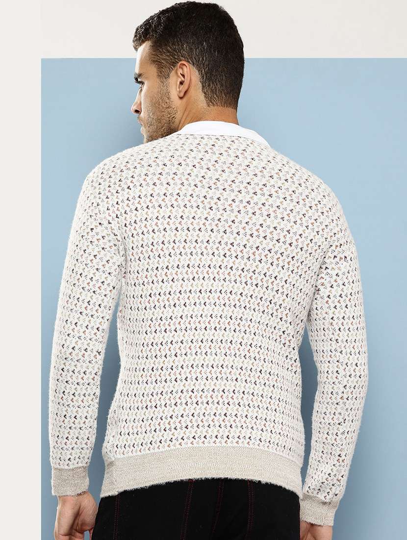 men self design long sleeve regular fit pullover - 22086614 - Standard Image - 2
