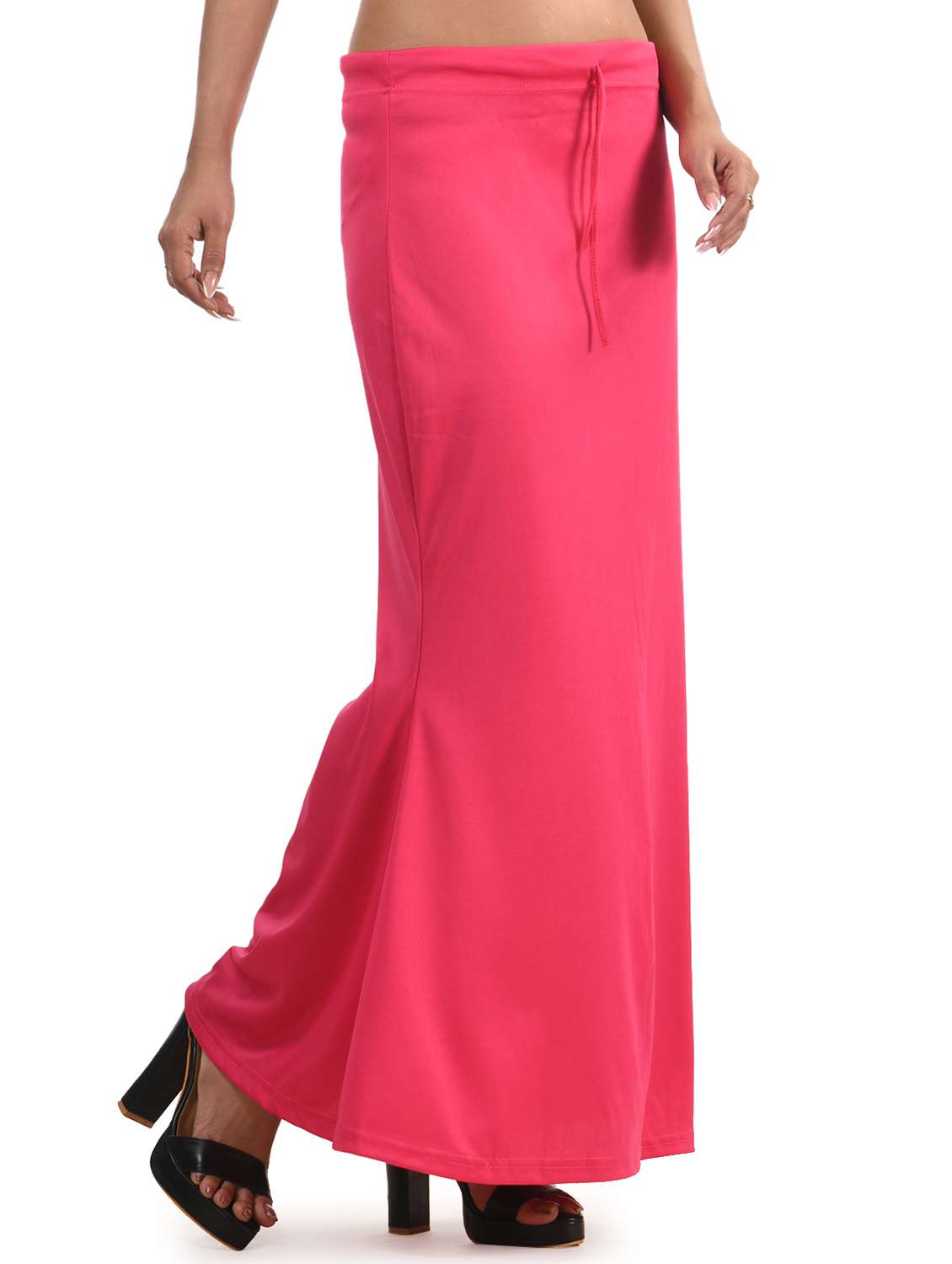 women solid mid rise saree shaper - 22086617 - Standard Image - 2