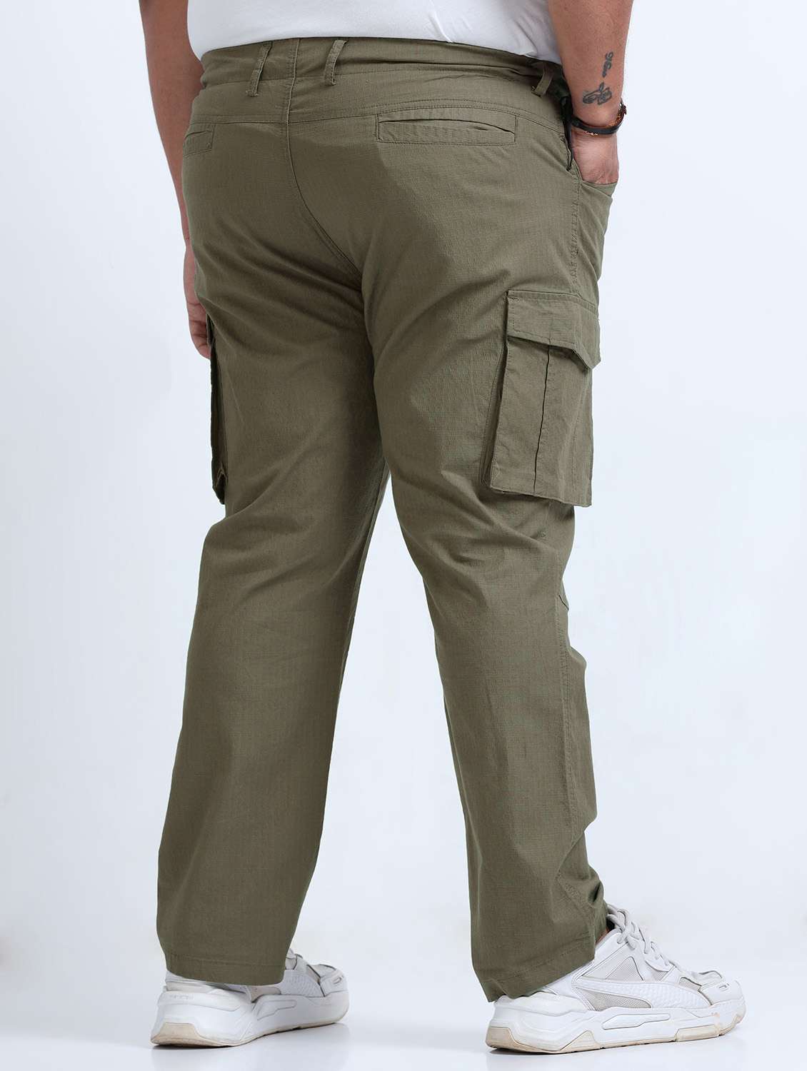 olive cotton cargos - 22086651 - Standard Image - 2