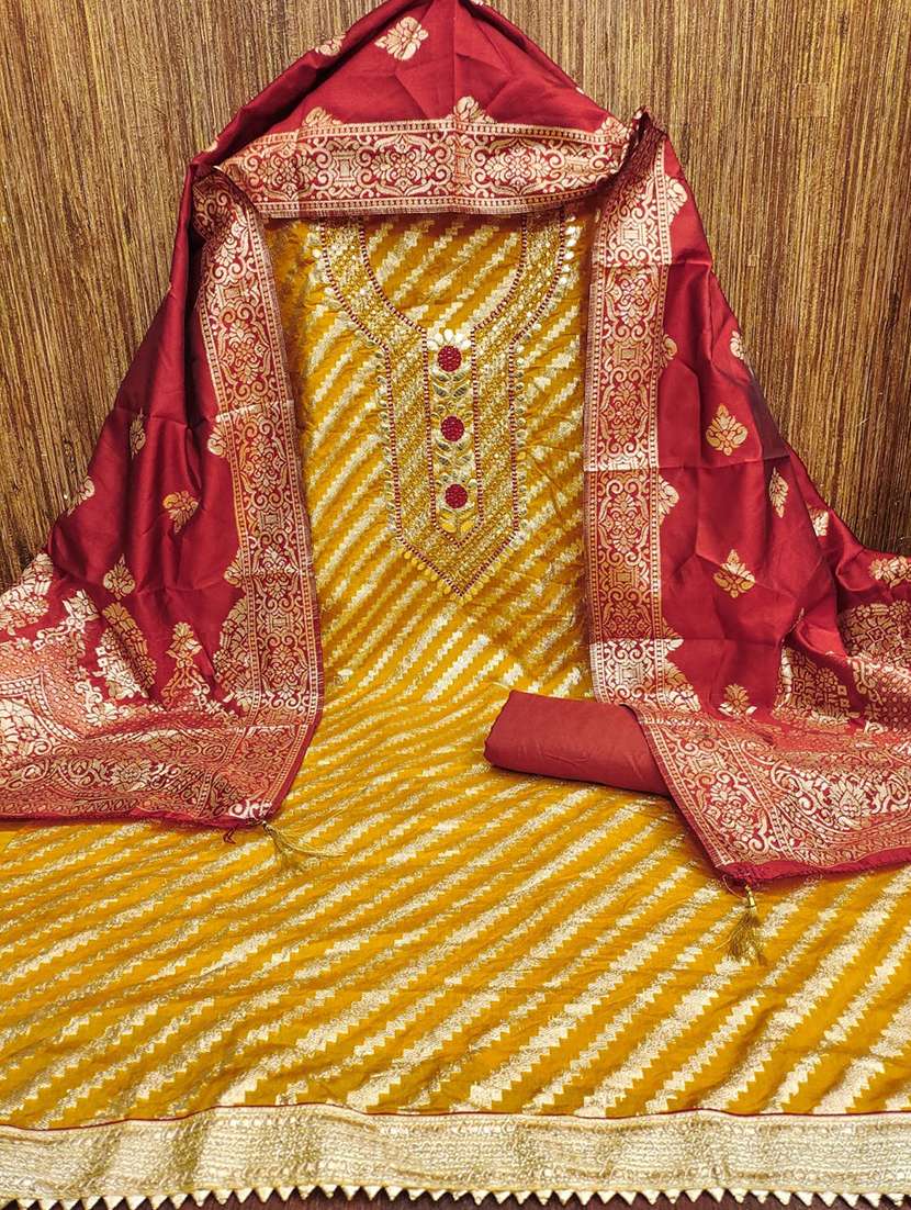 women self design embroidered unstitched suit set - 22086663 -  Standard Image - 2