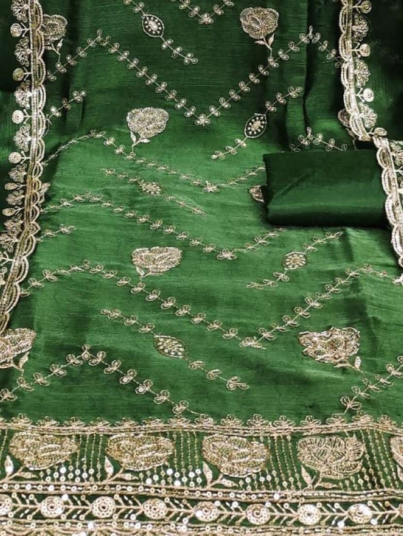 women solid wiith work embroidered unstitched suit set - 22086671 -  Standard Image - 2