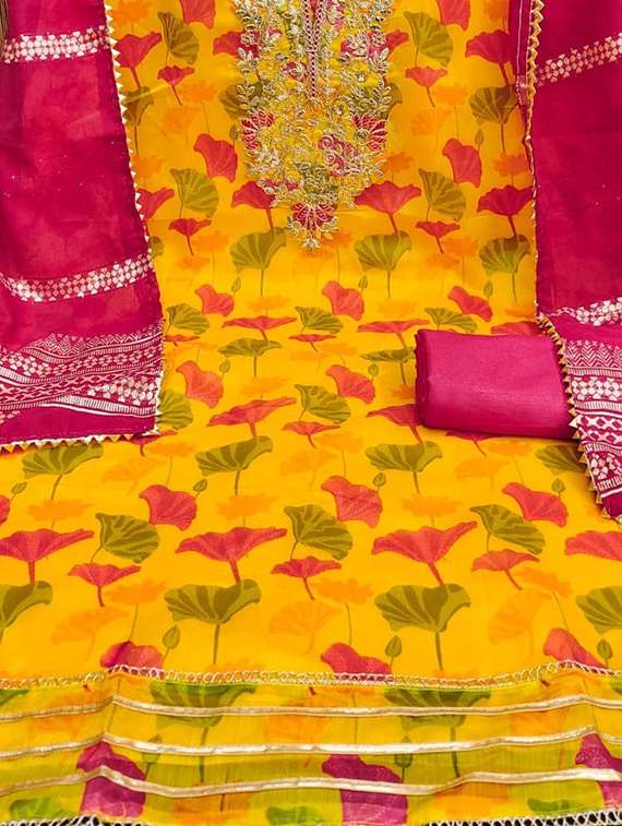 women floral embroidered unstitched suit set - 22086688 -  Standard Image - 2