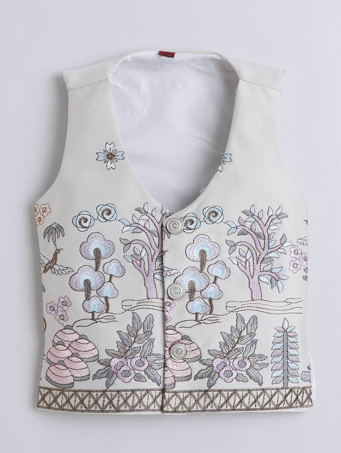 boys embroidered shirt and trouser with wasitcoat set - 22086690 -  Standard Image - 2