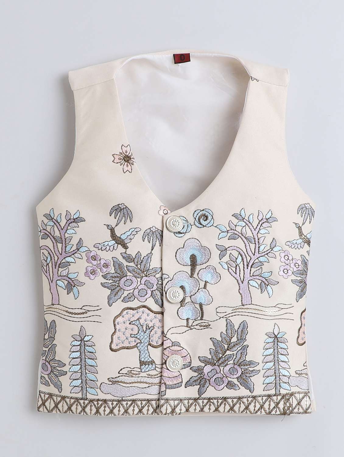 boys embroidered shirt and trouser with wasitcoat set - 22086692 -  Standard Image - 2