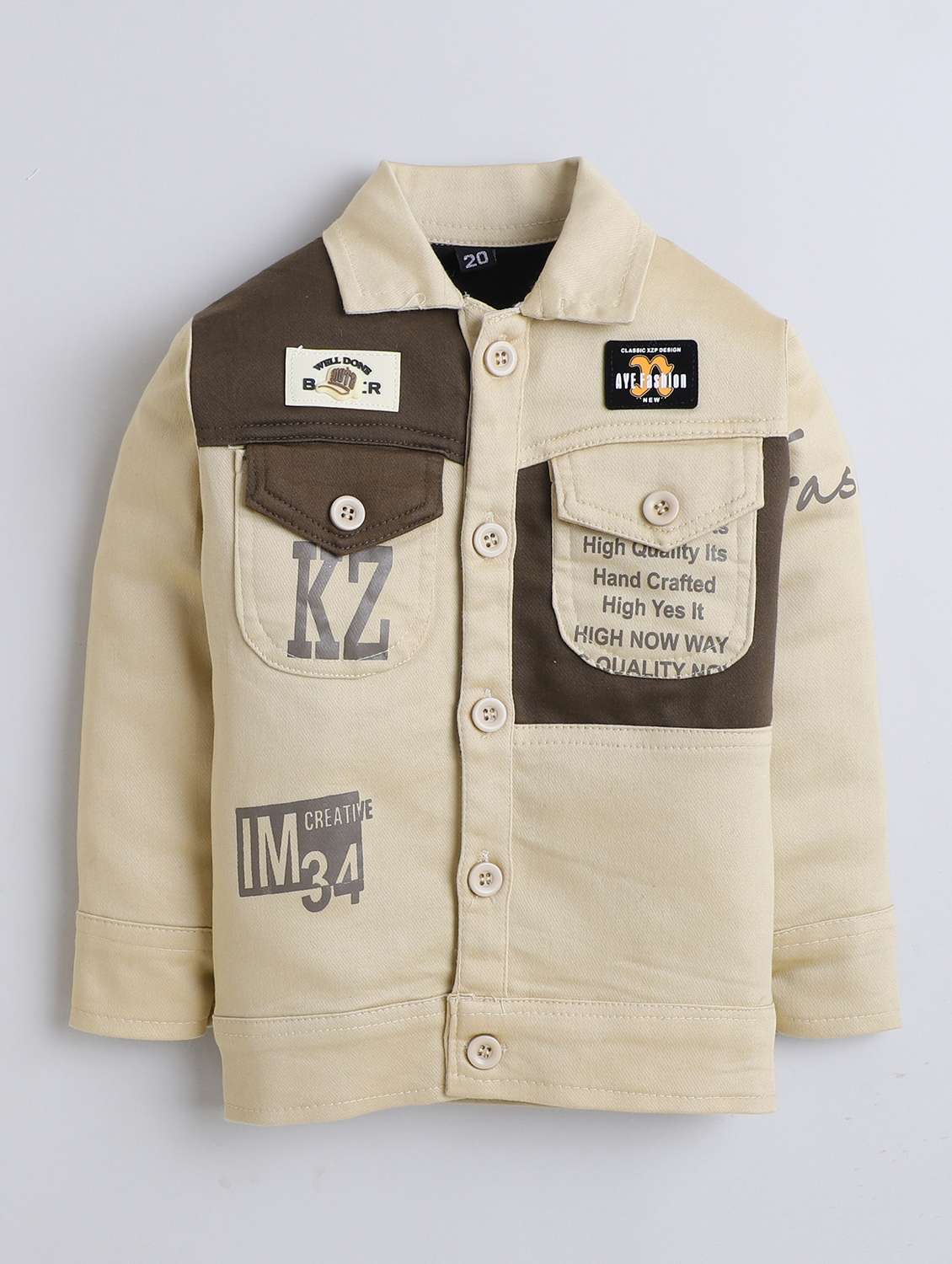 boys printed t-shirt and trouser with jacket set - 22086693 -  Standard Image - 2