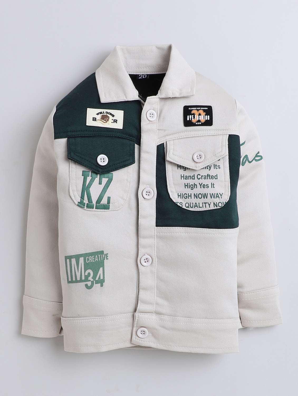 boys printed t-shirt and trouser with jacket set - 22086694 -  Standard Image - 2