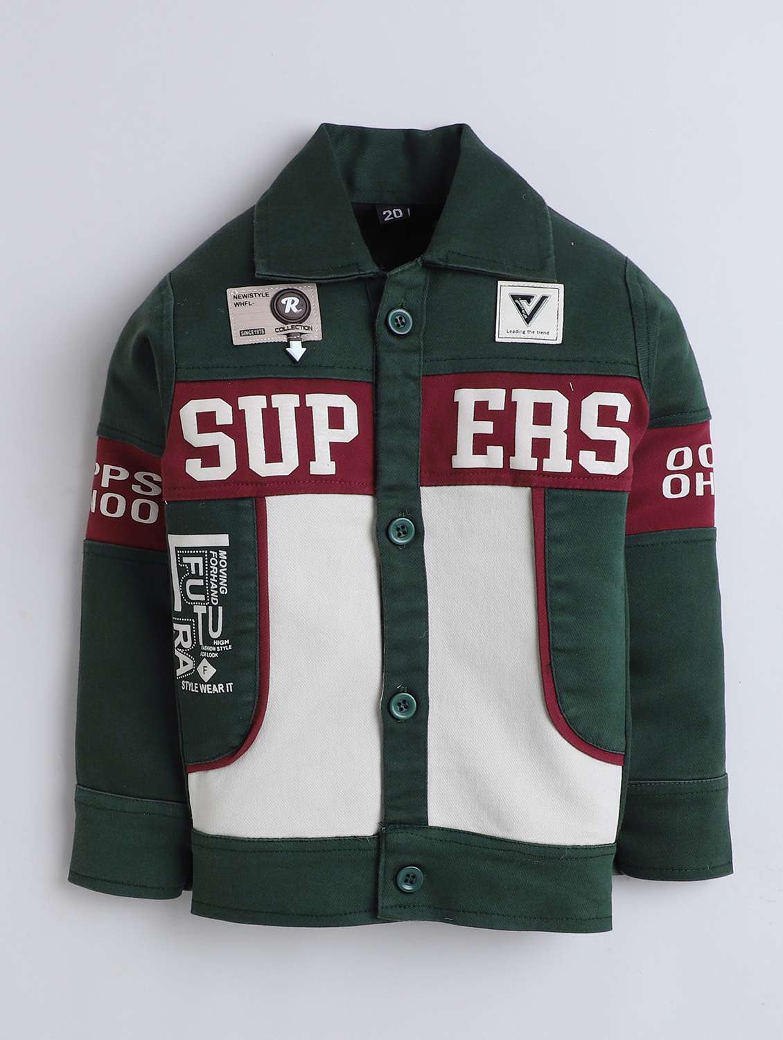 boys printed t-shirt and trouser with jacket set - 22086696 -  Standard Image - 2