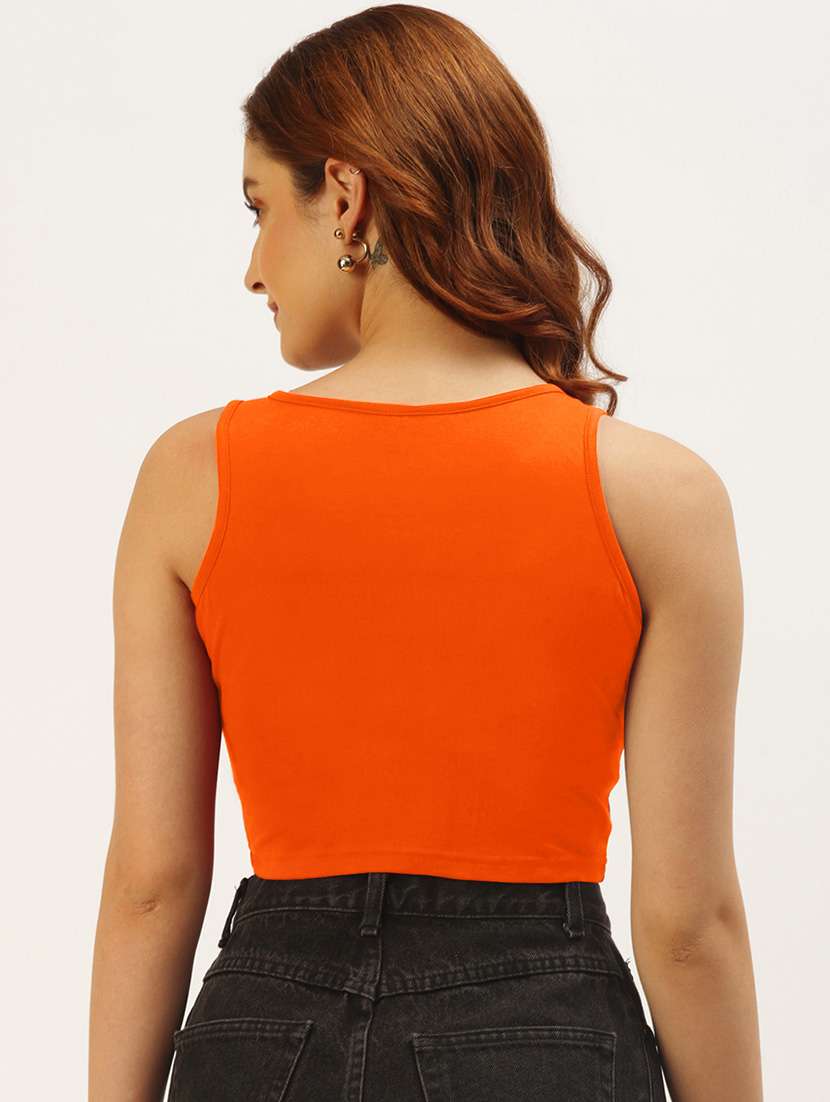 women solid sleeveless tank top - 22086824 -  Standard Image - 2