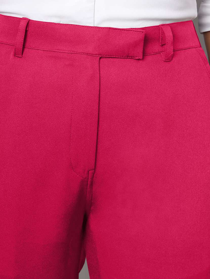 women solid high rise cigarette pants - 22086869 -  Standard Image - 7