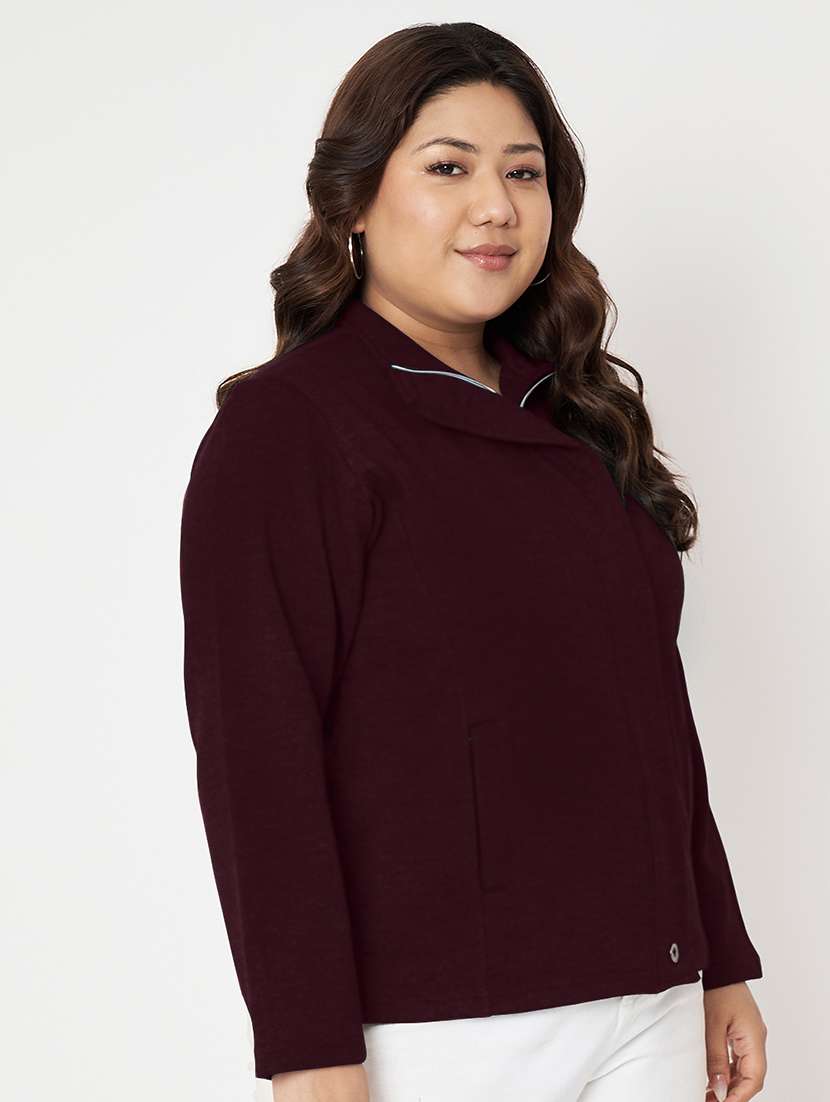 women plus size solid long sleeve sweatshirt - 22086876 -  Standard Image - 2