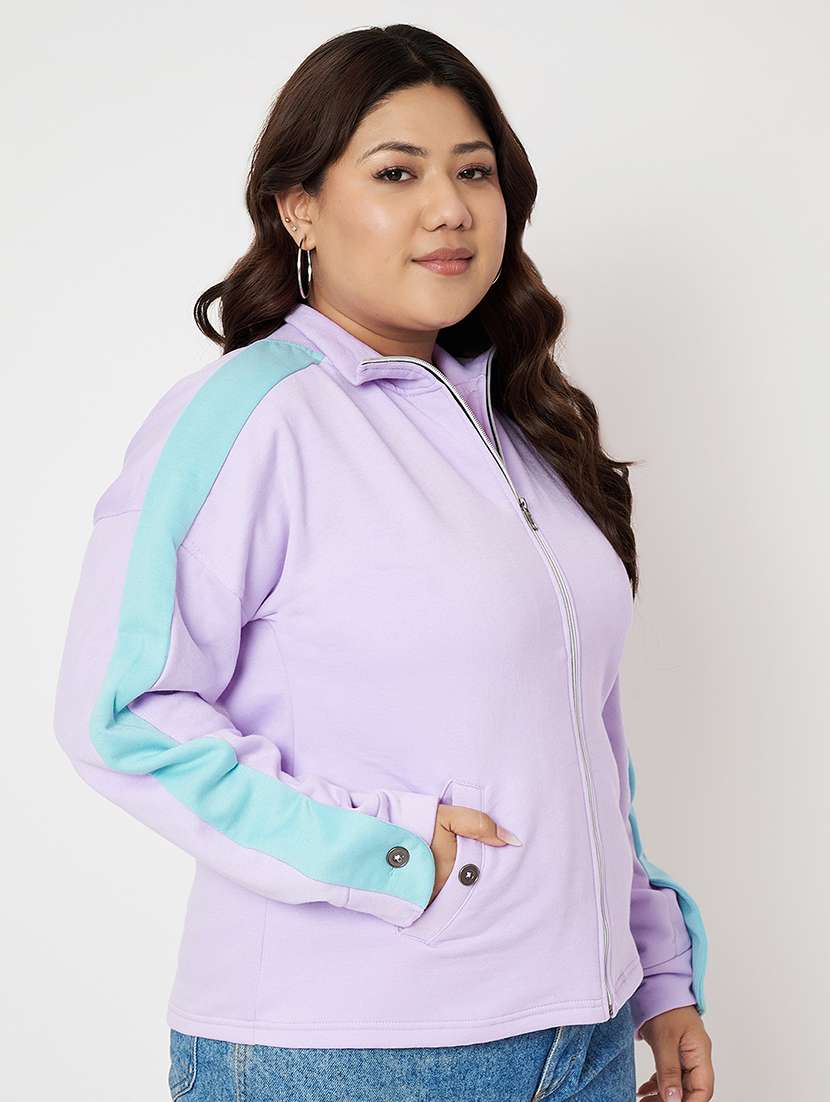 women plus size solid long sleeve sweatshirt - 22086883 -  Standard Image - 2