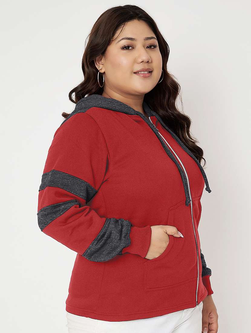 women plus size long sleeve hooded sweatshirt - 22086888 -  Standard Image - 2