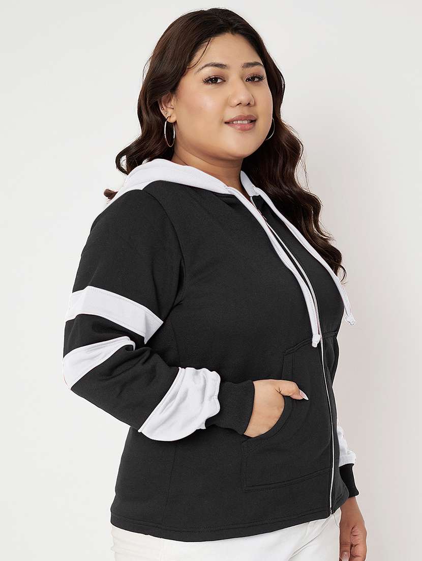 women plus size long sleeve hooded sweatshirt - 22086889 -  Standard Image - 2