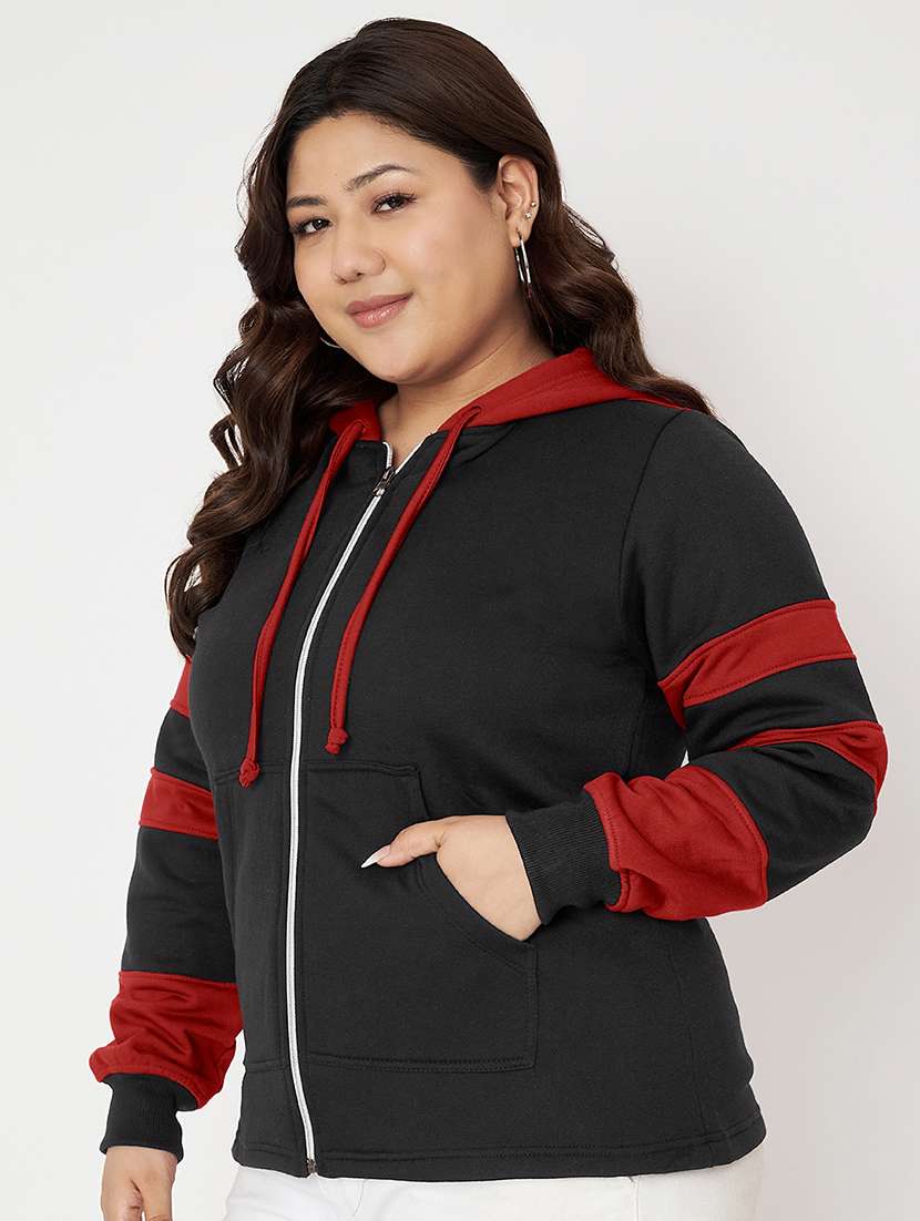 women plus size long sleeve hooded sweatshirt - 22086890 -  Standard Image - 2