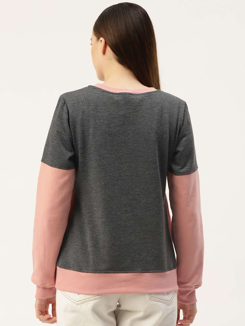 women color blocked long sleeve sweatshirt - 22086898 -  Standard Image - 2