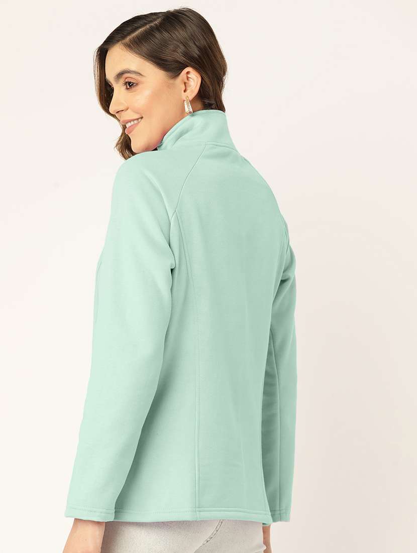 women solid long sleeve sweatshirt - 22086906 -  Standard Image - 2