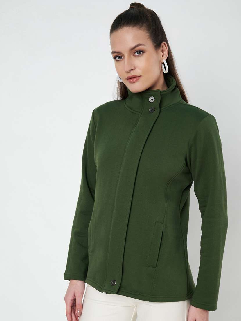 women solid long sleeve sweatshirt - 22086916 -  Standard Image - 2