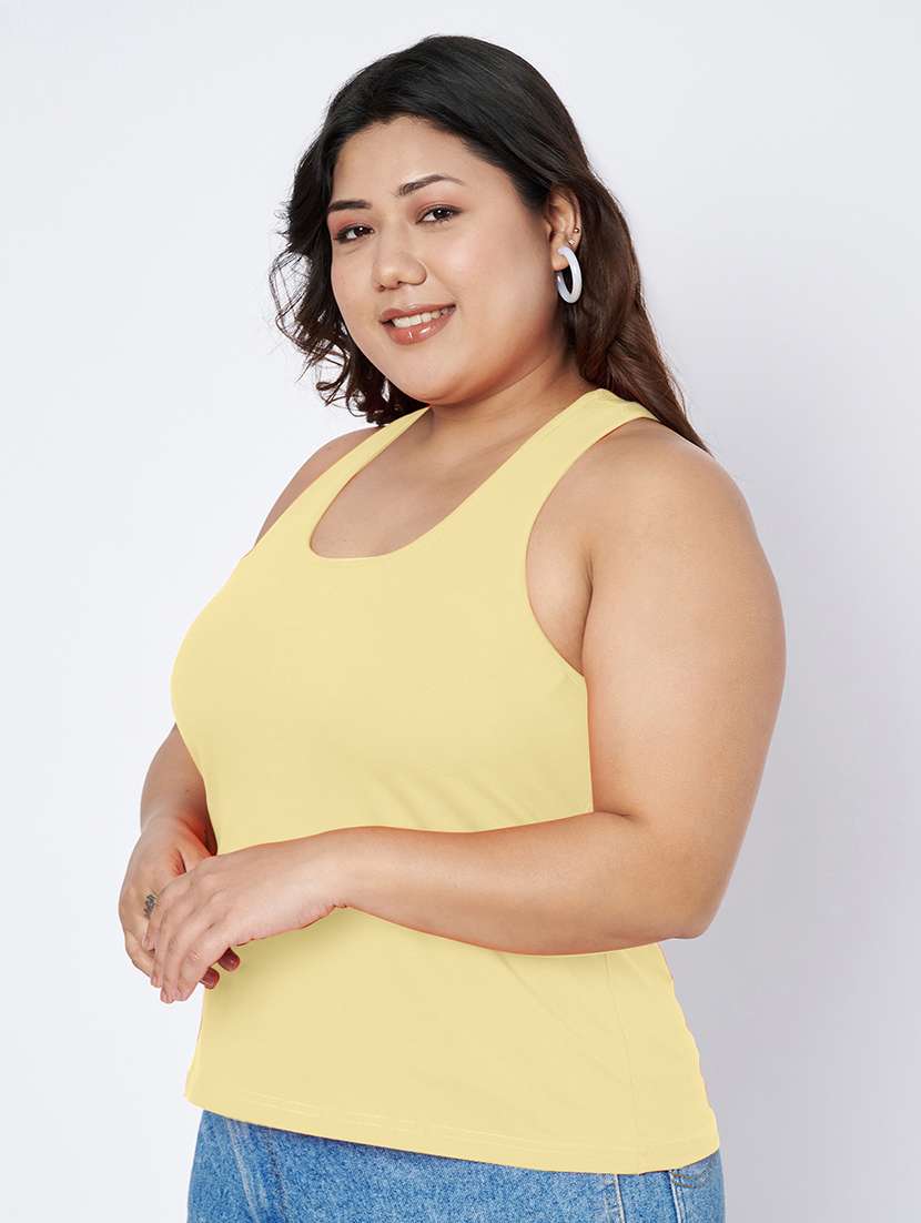 women plus size solid sleeveless camisole - 22087006 - Standard Image - 2