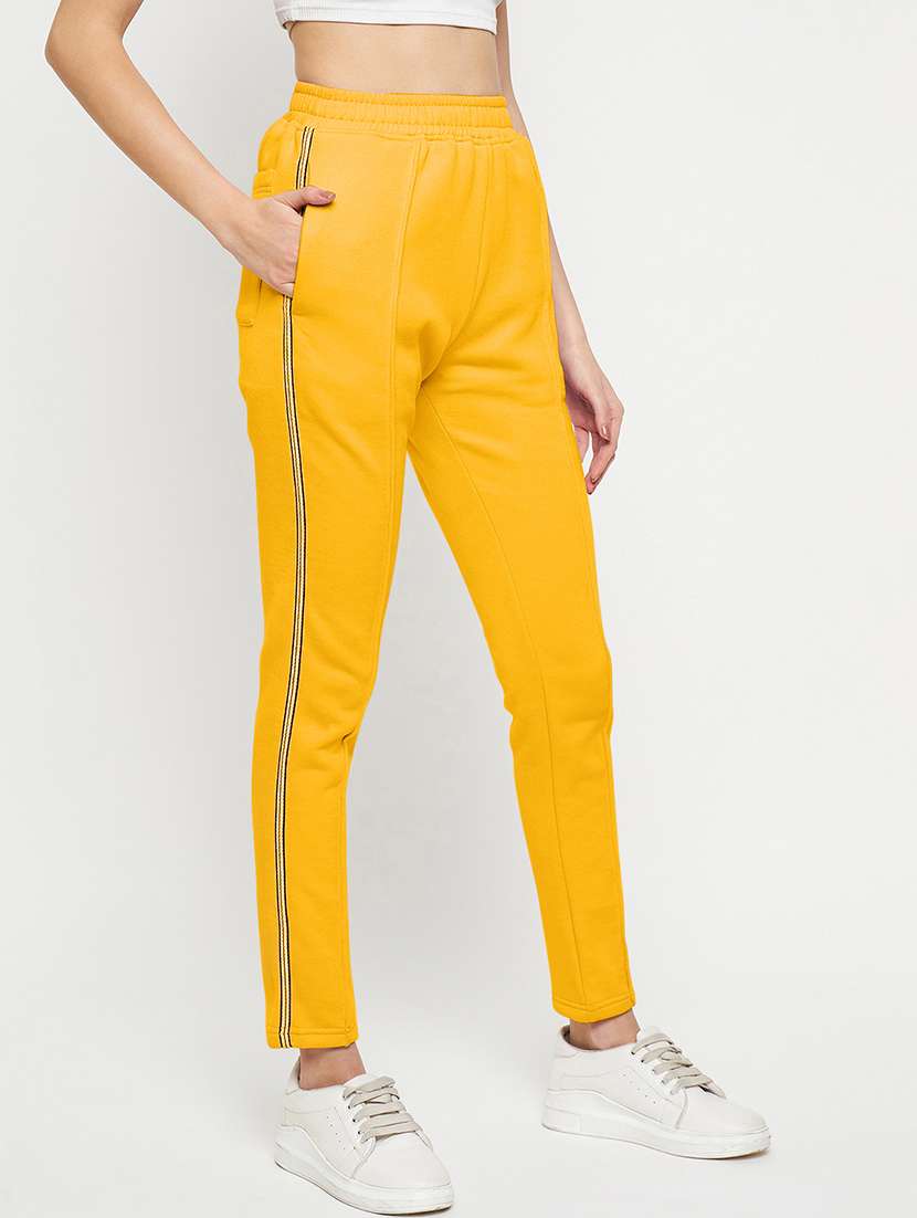 women solid mid rise regular fit track pant - 22087030 -  Standard Image - 2