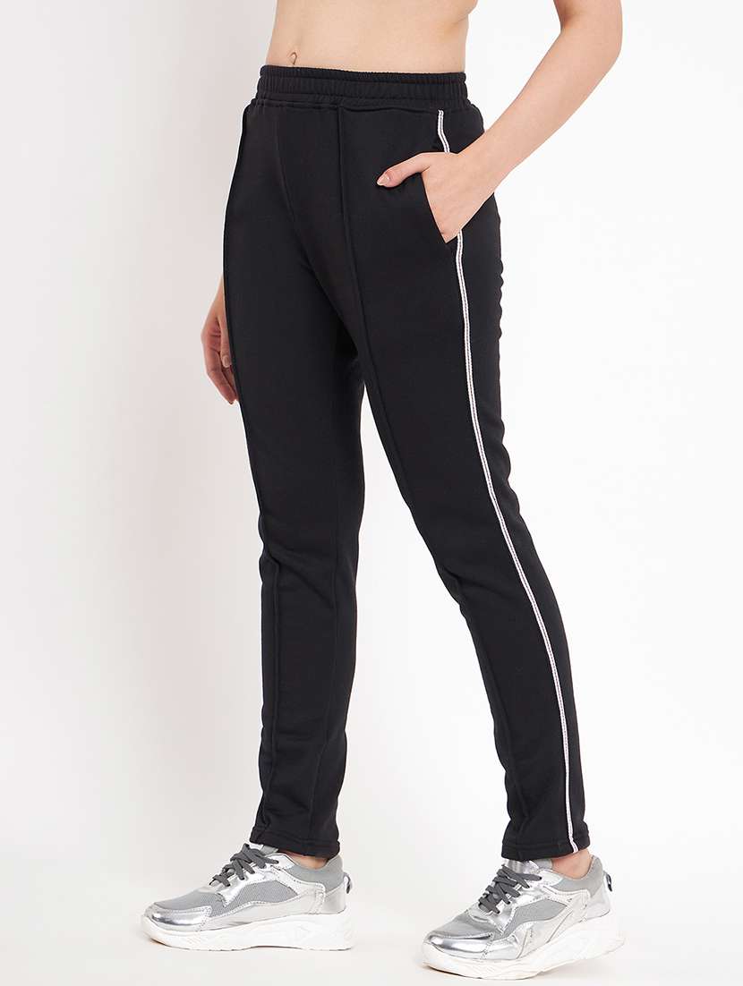 women solid mid rise yoga pants - 22087036 - Standard Image - 2