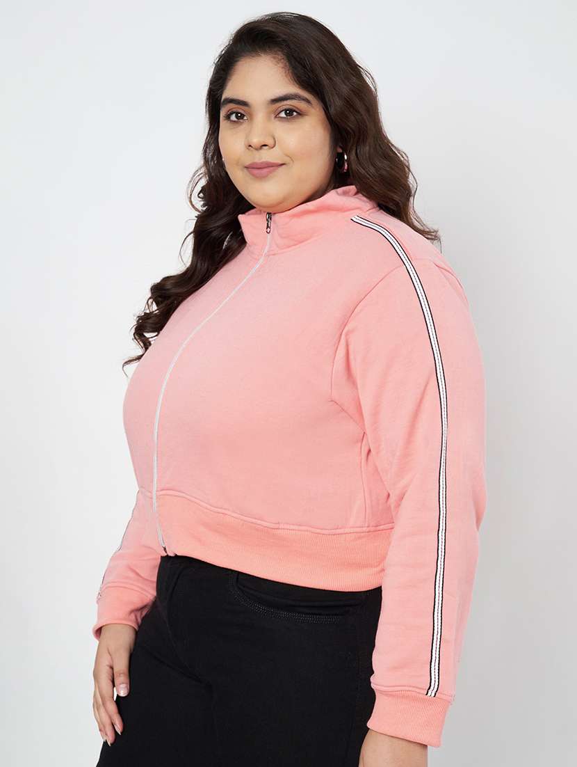 women plus size solid long sleeve jacket - 22087043 -  Standard Image - 2