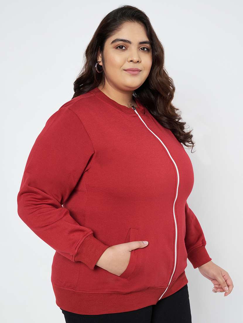 women plus size solid long sleeve jacket - 22087055 -  Standard Image - 2