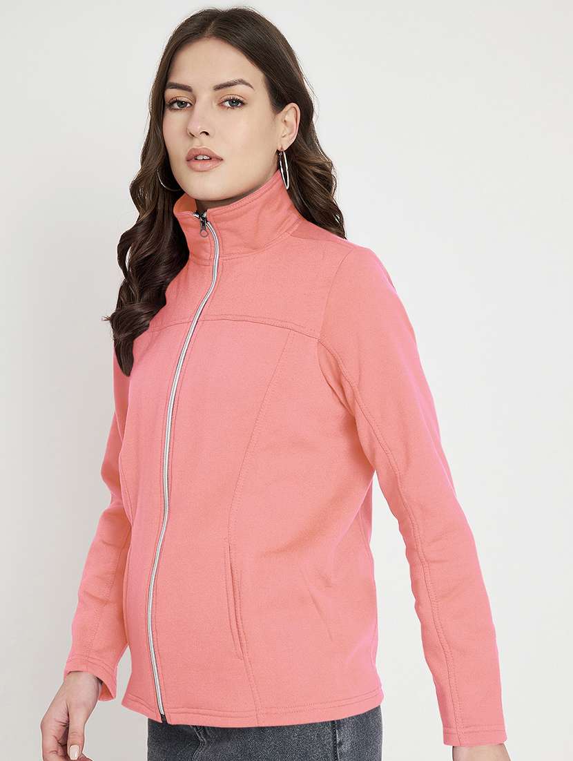 women solid long sleeve jacket - 22087058 -  Standard Image - 2