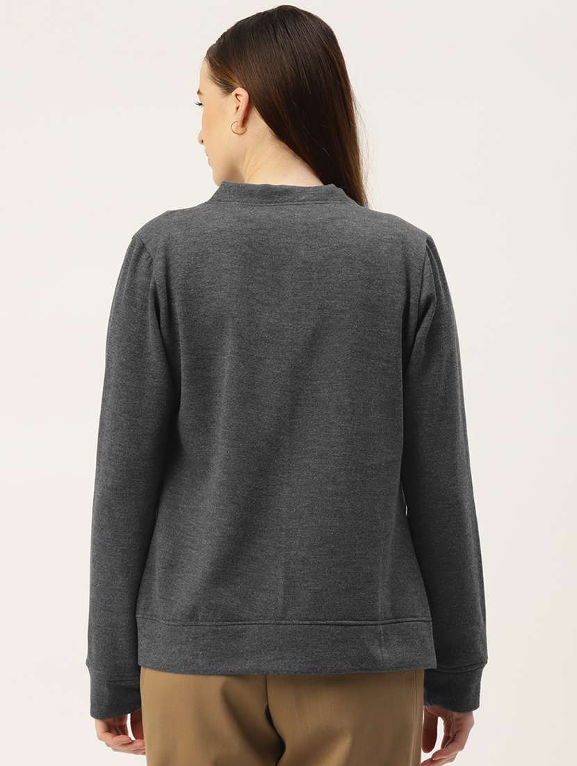 women solid long sleeve shrug - 22087086 -  Standard Image - 2