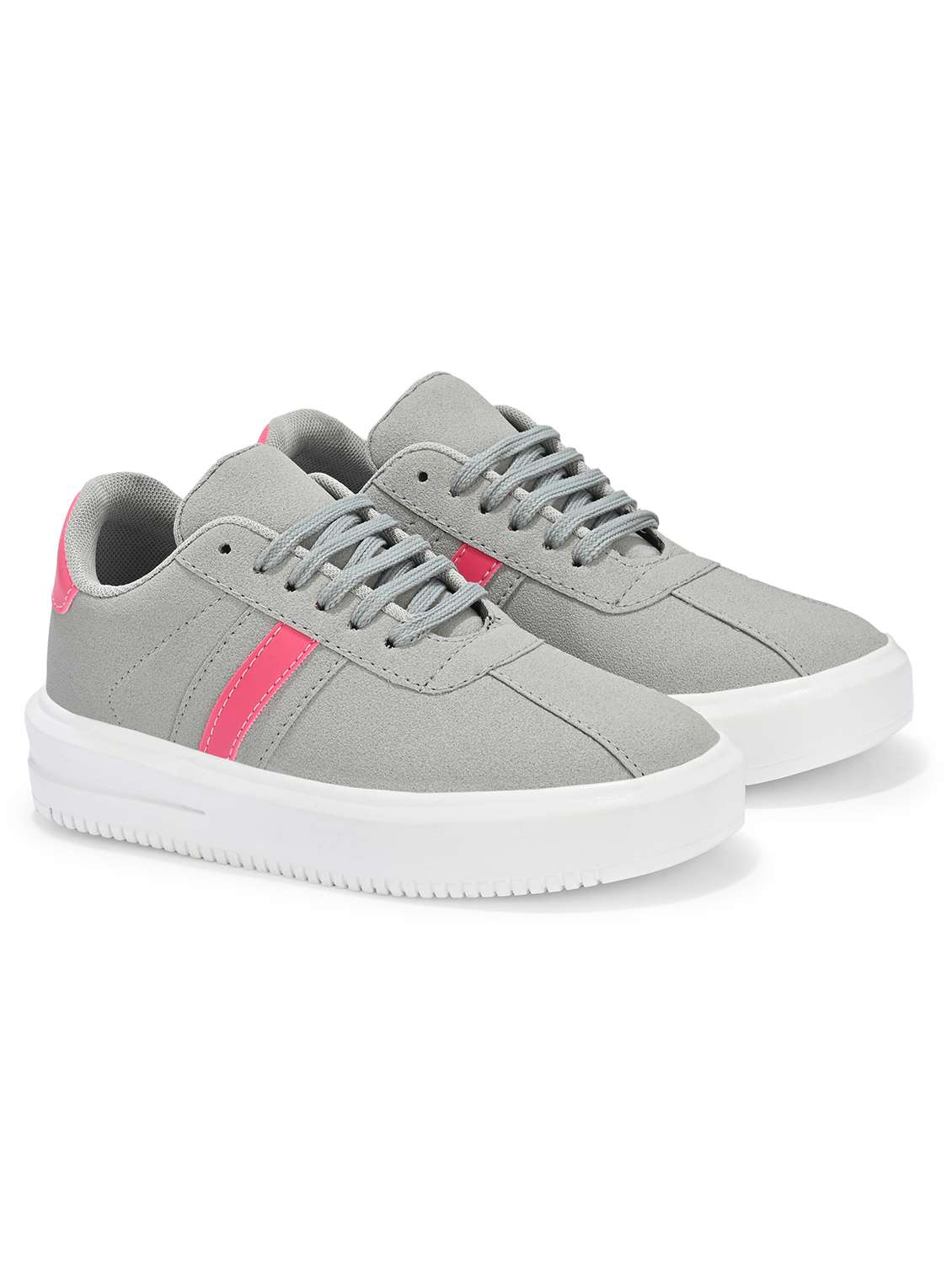 women grey lace-up sports shoe - 22087176 - Standard Image - 2