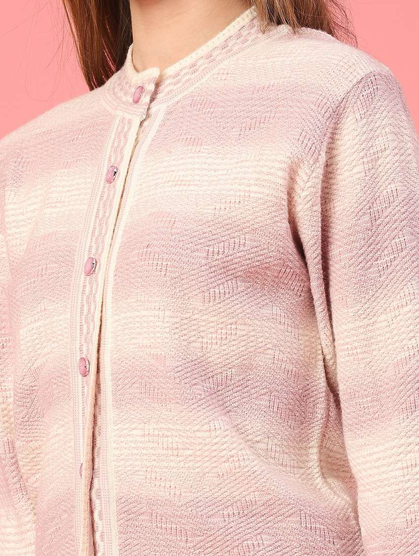 women self design long sleeve cardigan - 22087407 -  Standard Image - 2