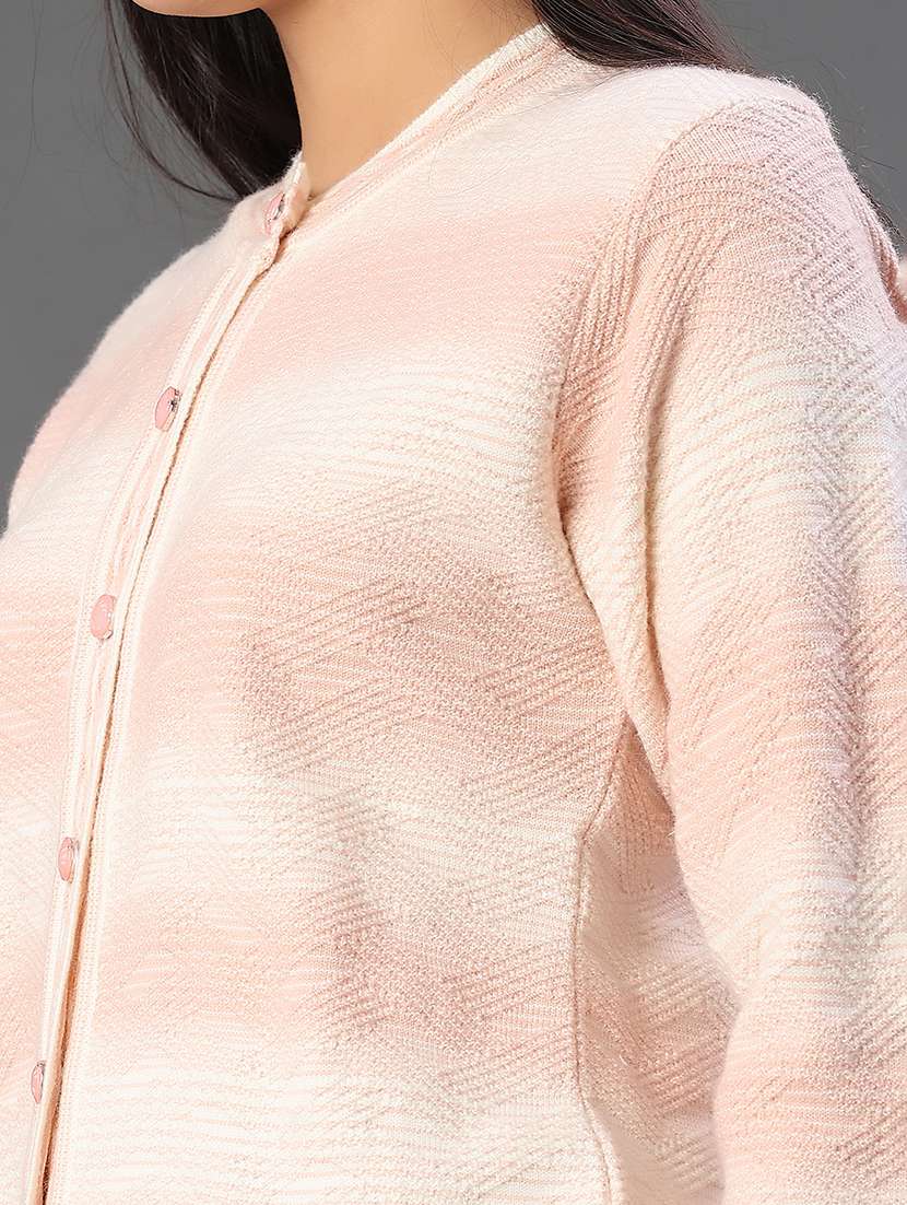 women self design long sleeve cardigan - 22087408 -  Standard Image - 2