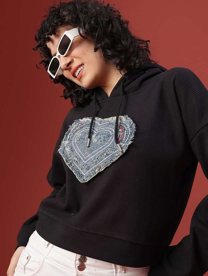 women printed long sleeve hooded sweatshirt - 22087524 -  Standard Image - 2