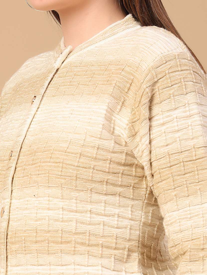 women self design long sleeve cardigan - 22087568 -  Standard Image - 2