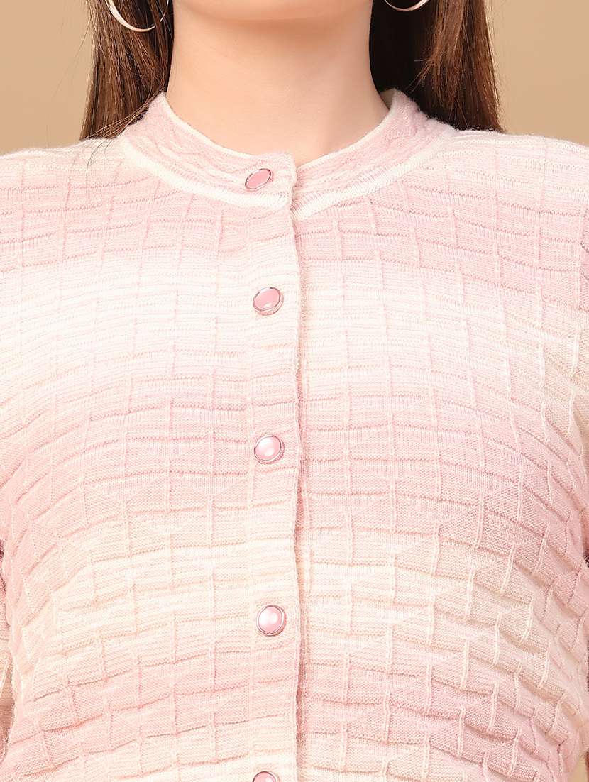 women self design long sleeve cardigan - 22087569 -  Standard Image - 2