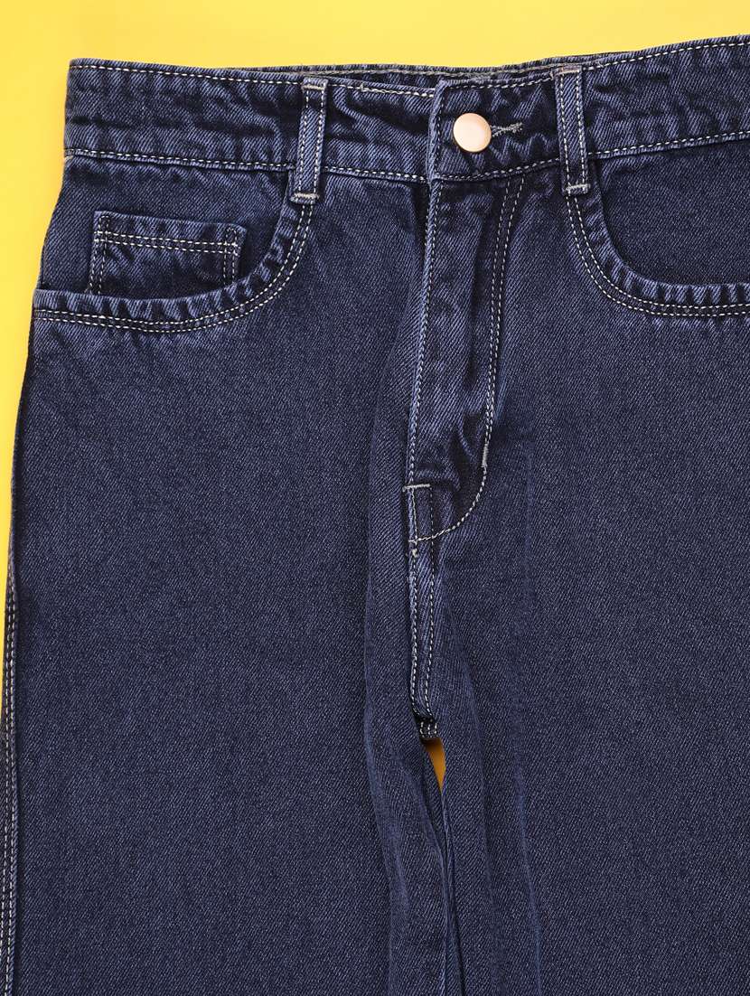 women solid high rise straight fit jean - 22087860 -  Standard Image - 2