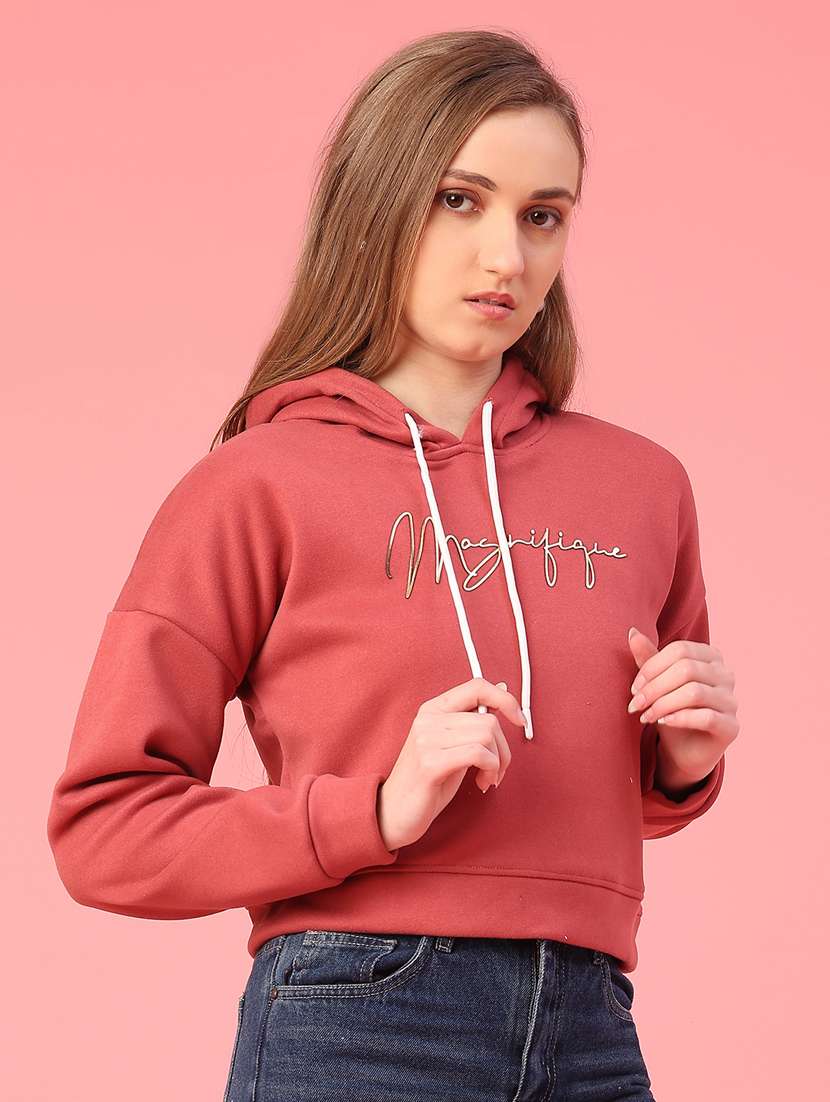 women long sleeve cropped sweatshirt - 22087880 -  Standard Image - 2