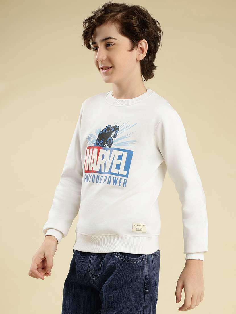 boys front print long sleeve sweatshirt - 22087963 - Standard Image - 2