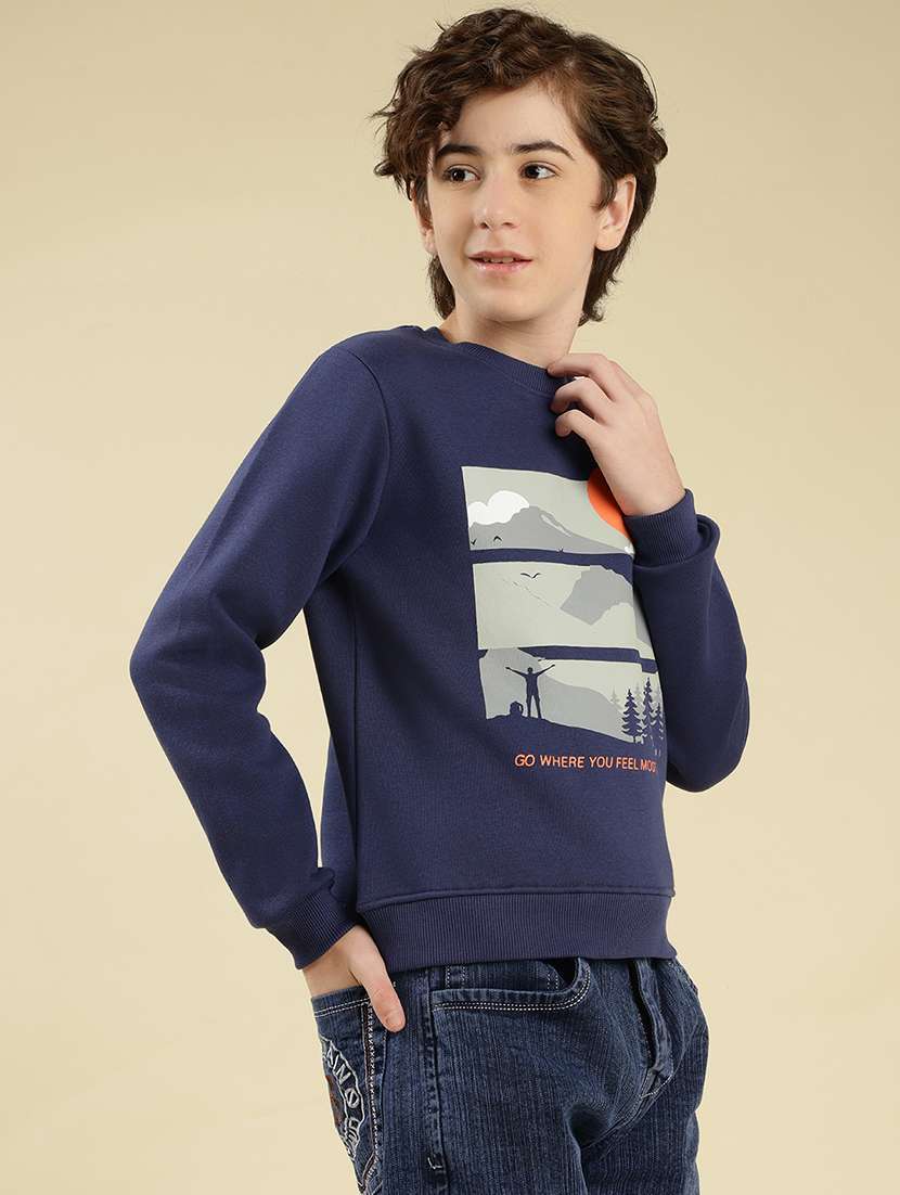boys front print long sleeve sweatshirt - 22087965 -  Standard Image - 2