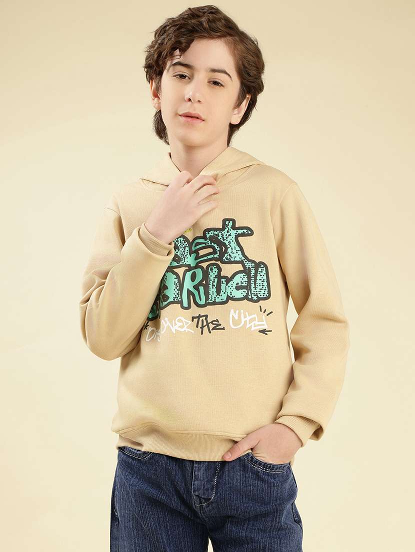 boys front print long sleeve sweatshirt