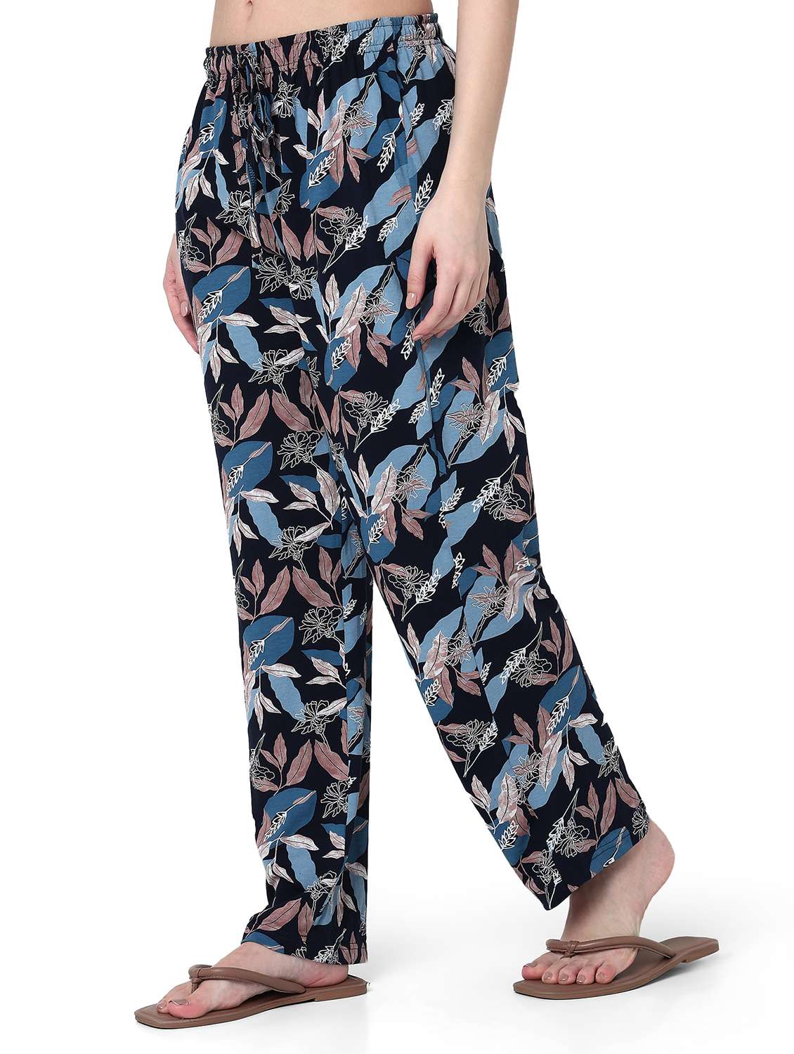 women printed mid rise pajama - 22087998 - Standard Image - 2