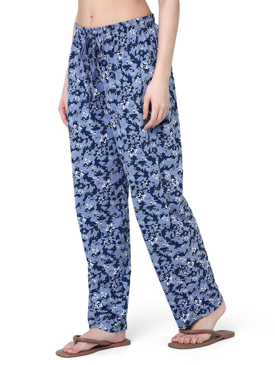 women printed mid rise pajama - 22088001 - Standard Image - 2