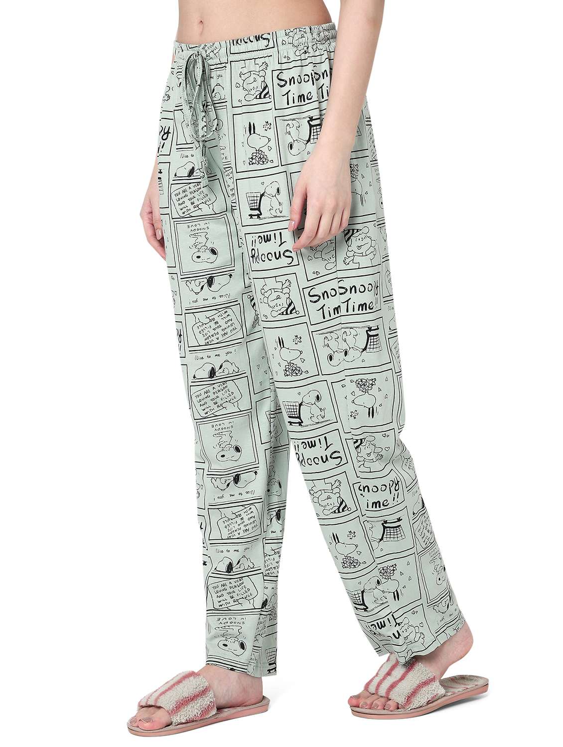 women printed mid rise pajama - 22088003 - Standard Image - 2