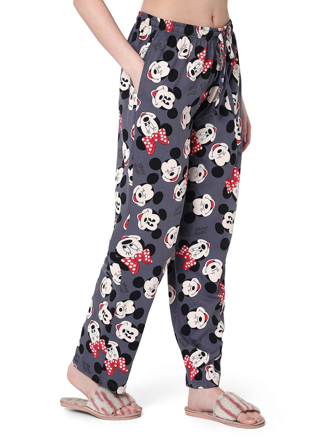 women printed mid rise pajama - 22088005 - Standard Image - 2