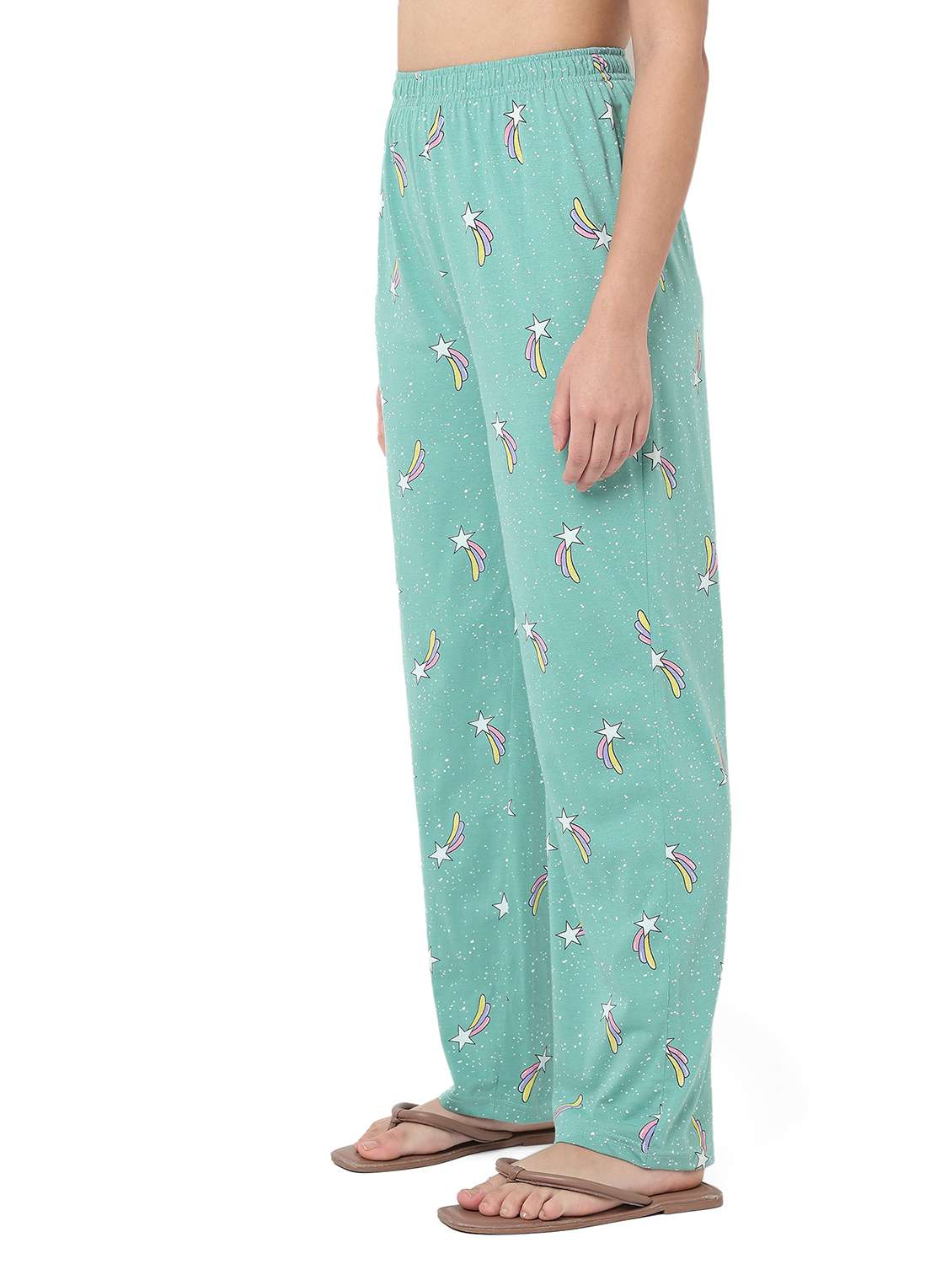 women printed mid rise pajama - 22088008 - Standard Image - 2