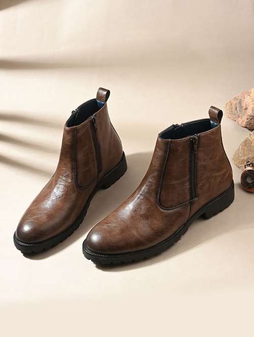 men brown slip on boot - 22088015 -  Standard Image - 0