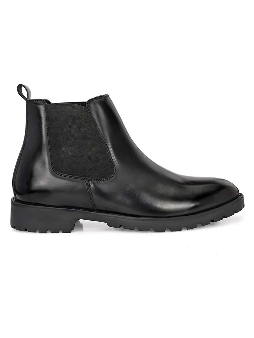 men black slip on boot - 22088016 -  Standard Image - 2