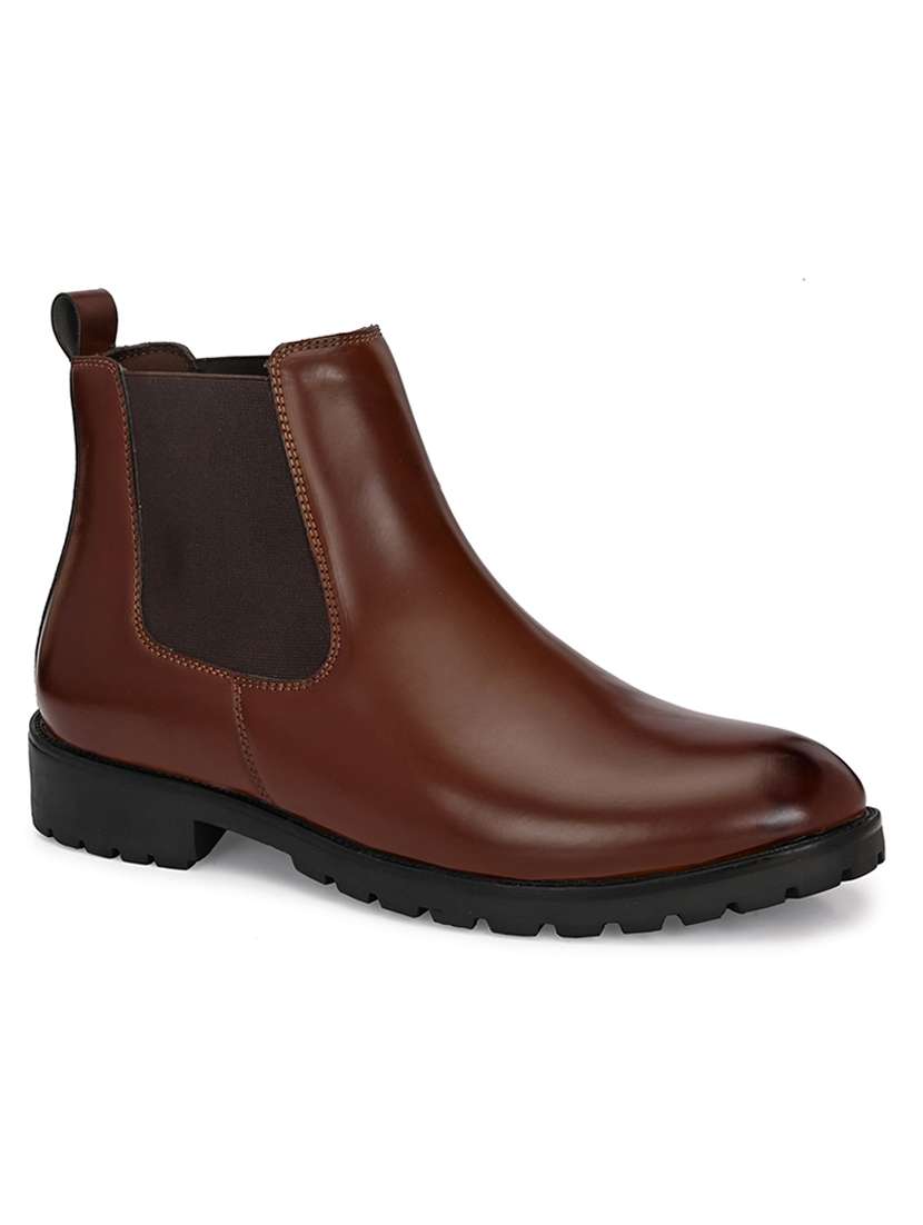 men brown slip on boot - 22088017 -  Standard Image - 2